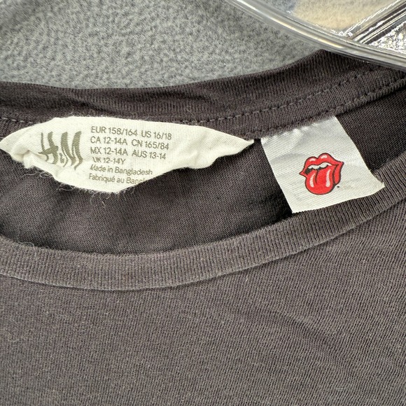 The Rolling Stones T-Shirt‎ Womens L 16/18 Black Graphic Short Sleeve Round Neck - Picture 3 of 6